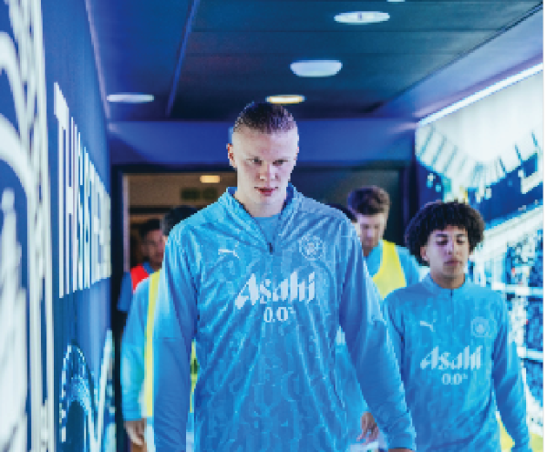 Erling Haaland preparing for a game where they lost 4-0 to Tottenham. Photo courtesy of Manchester City Instagram